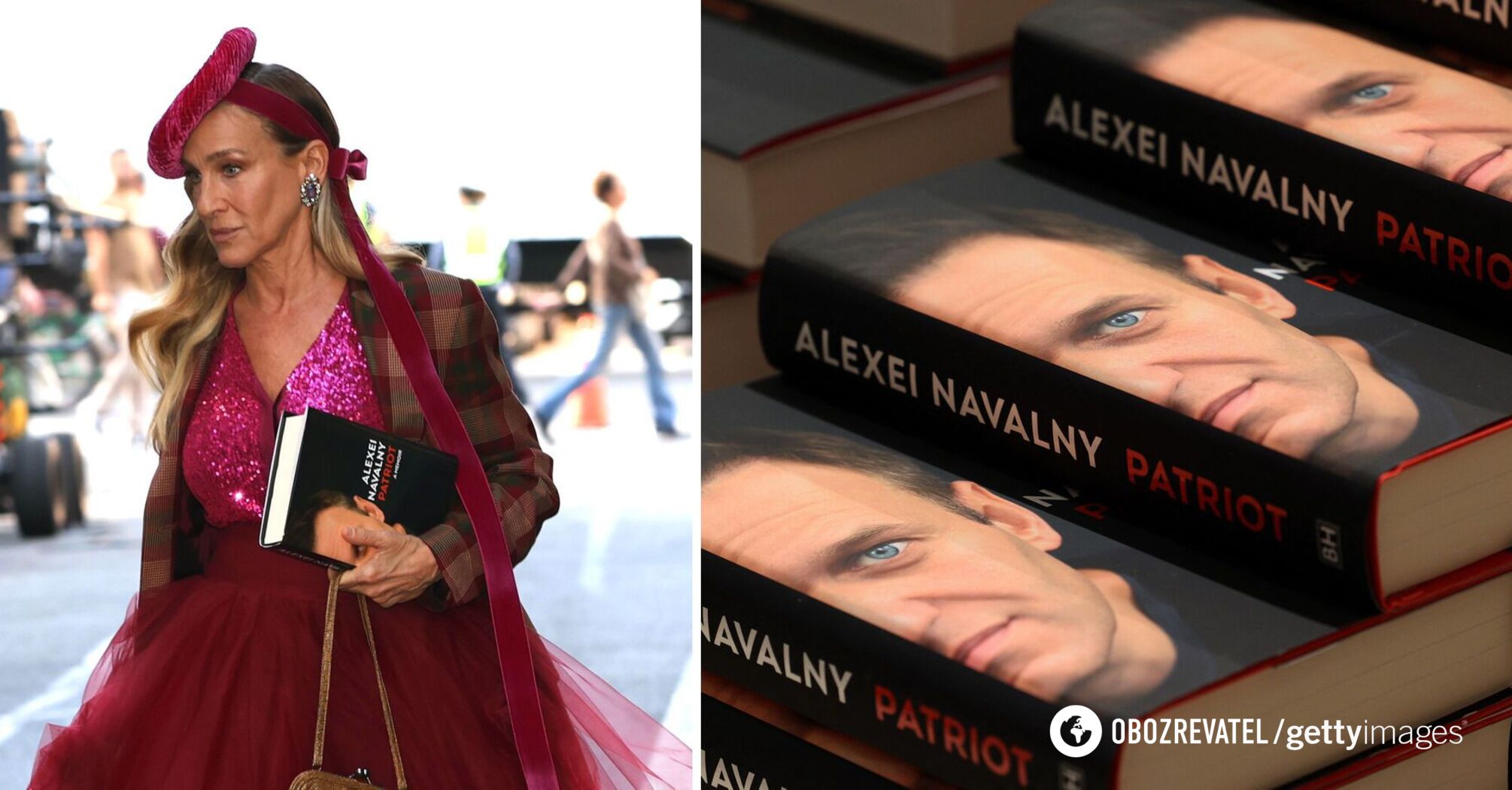 Sarah Jessica Parker was spotted with Navalny's book on the set of And Just Like That. Photo.