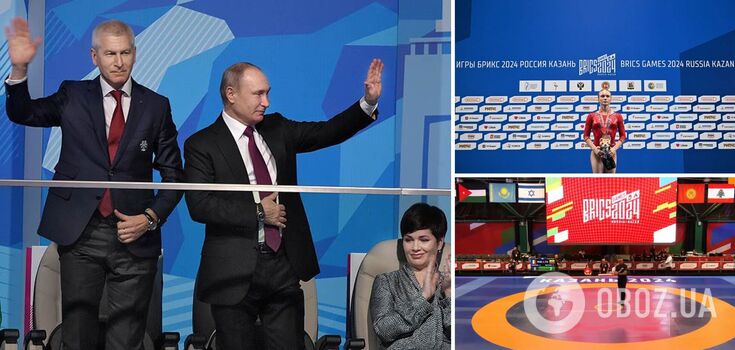 Putin was ridiculed after speaking about the greatness of the "alternative Olympics," where a Russian won gold, competing alone in the tournament