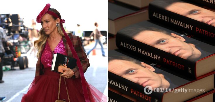 Sarah Jessica Parker was spotted with Navalny's book on the set of And Just Like That. Photo.