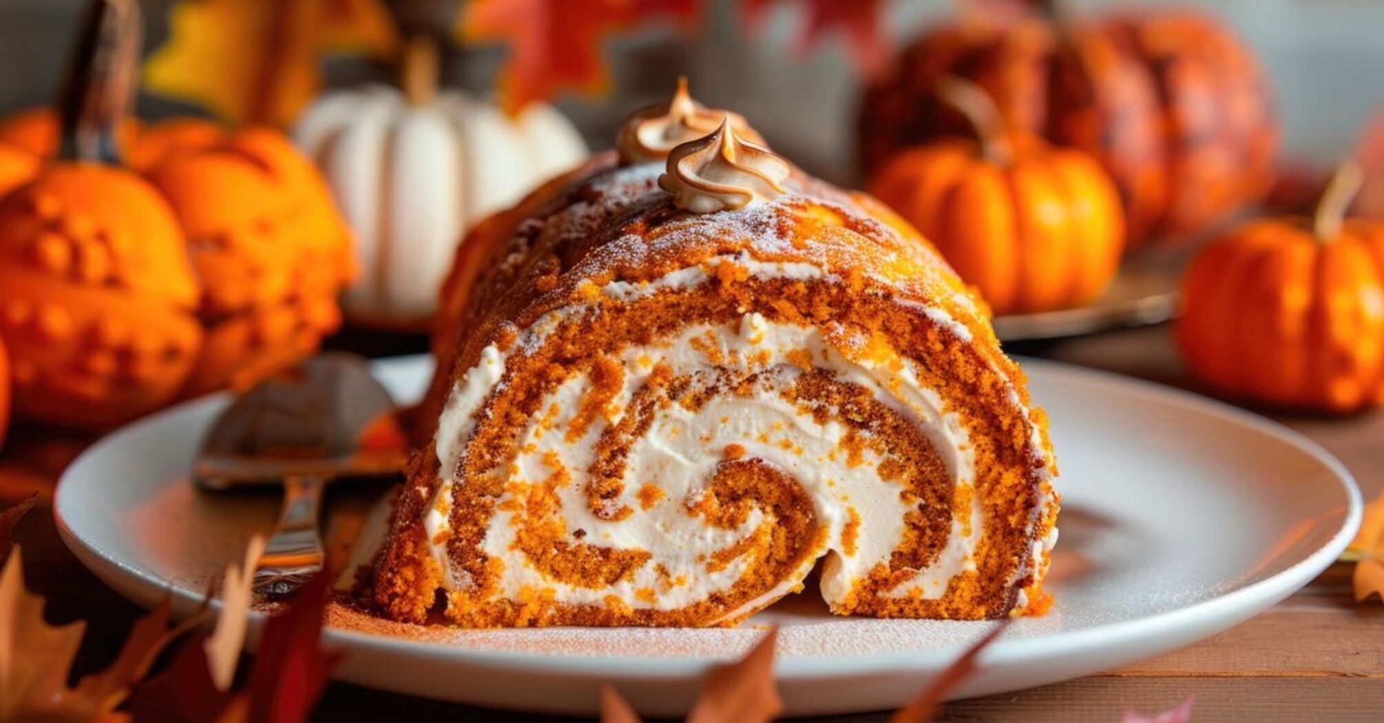 Sweet pumpkin roll for tea: how to make a delicious autumn dessert