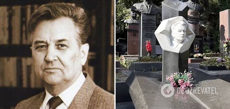 The network showed what the "modest" grave of Oles Honchar looks like 29 years after the writer's death. Photo