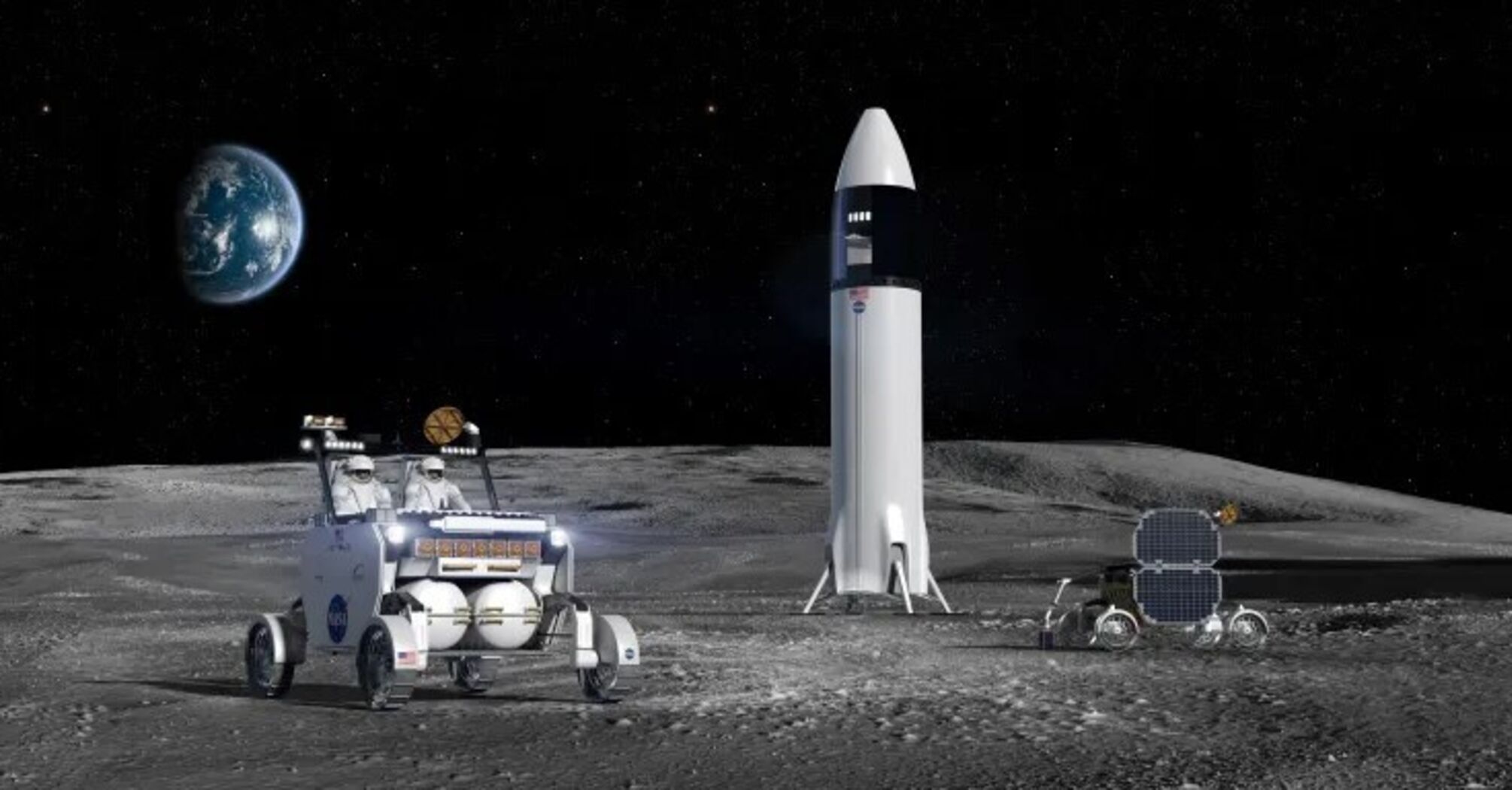 NASA has shown cars for traveling on the Moon: they can withstand up to -240°C and two weeks of darkness. Photo