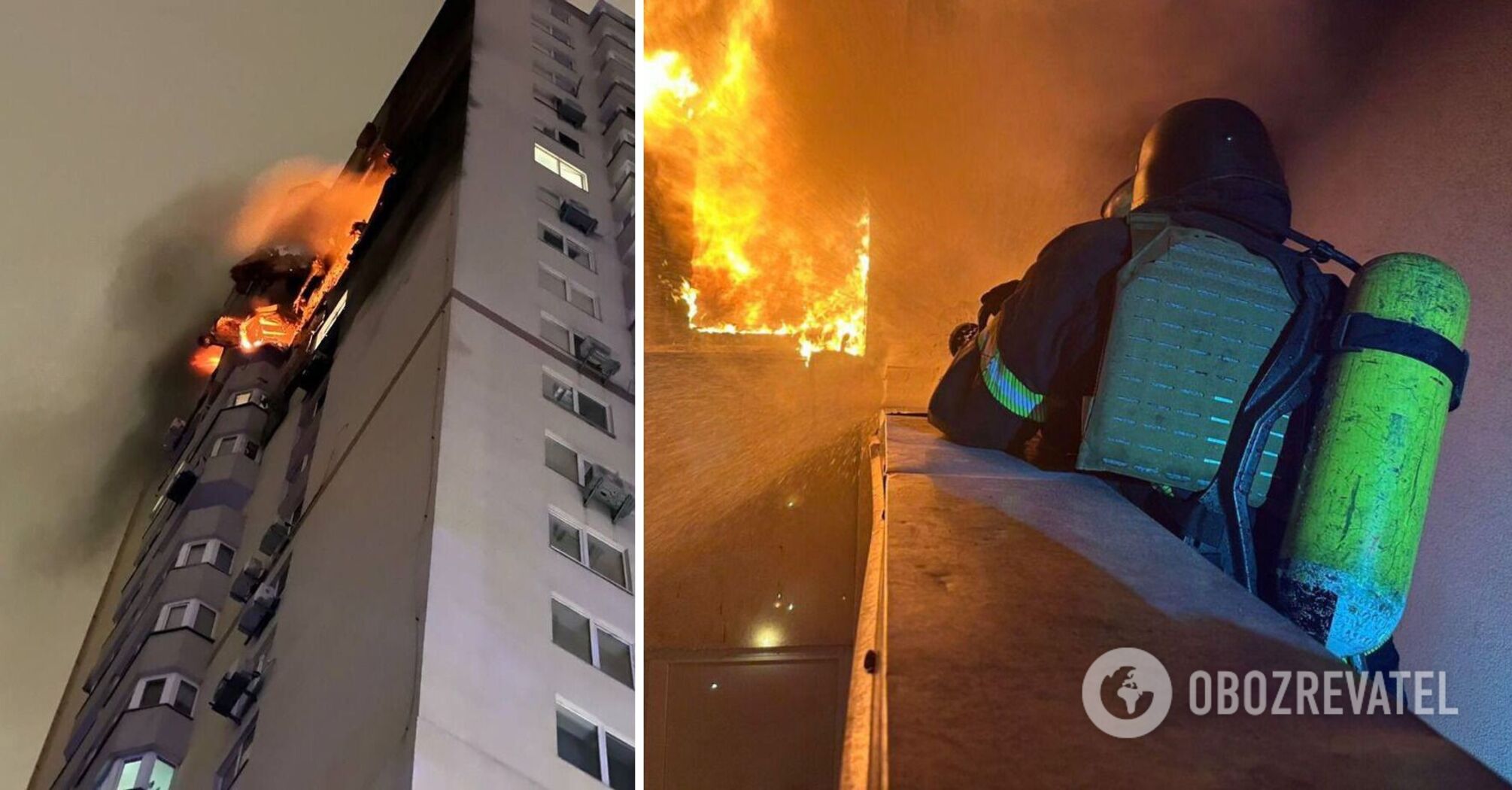 The moment a drone hits a high-rise building in Kyiv was posted online. Video