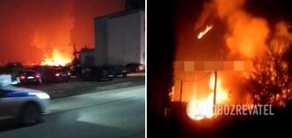 Drony zaatakowały gorzelnie w regionie Woroneża: wybuchły eksplozje i pożary. Wideo