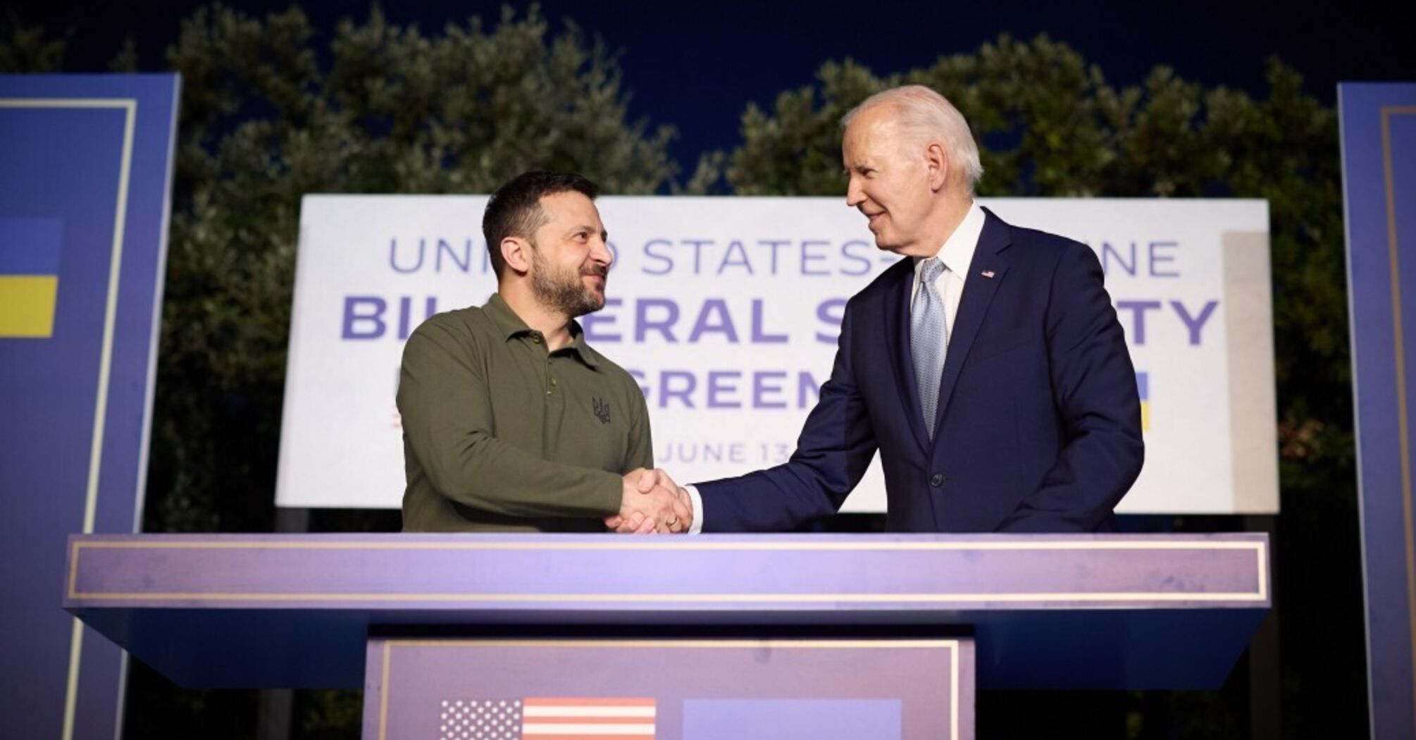 Zelenskyy and Biden. June 13, 2024