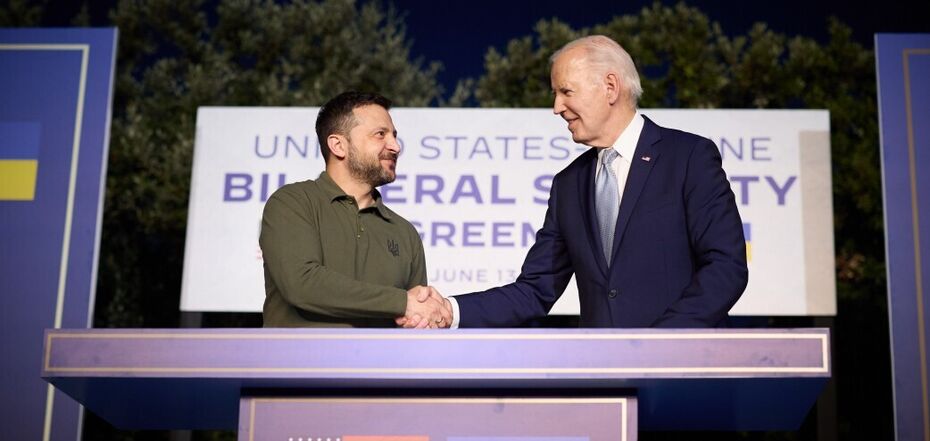 Zelenskyy and Biden. June 13, 2024