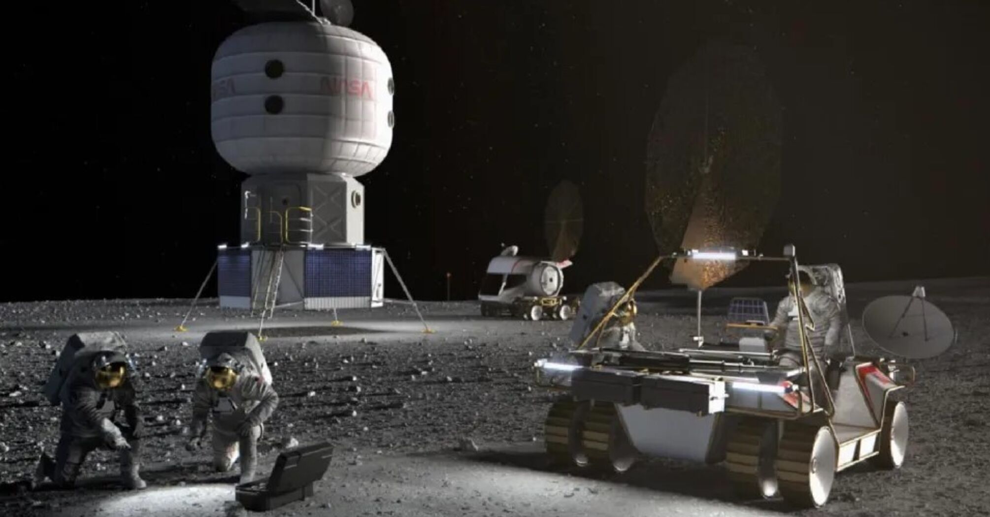 NASA shows first look at its future lunar base: what it will be equipped with. Photo