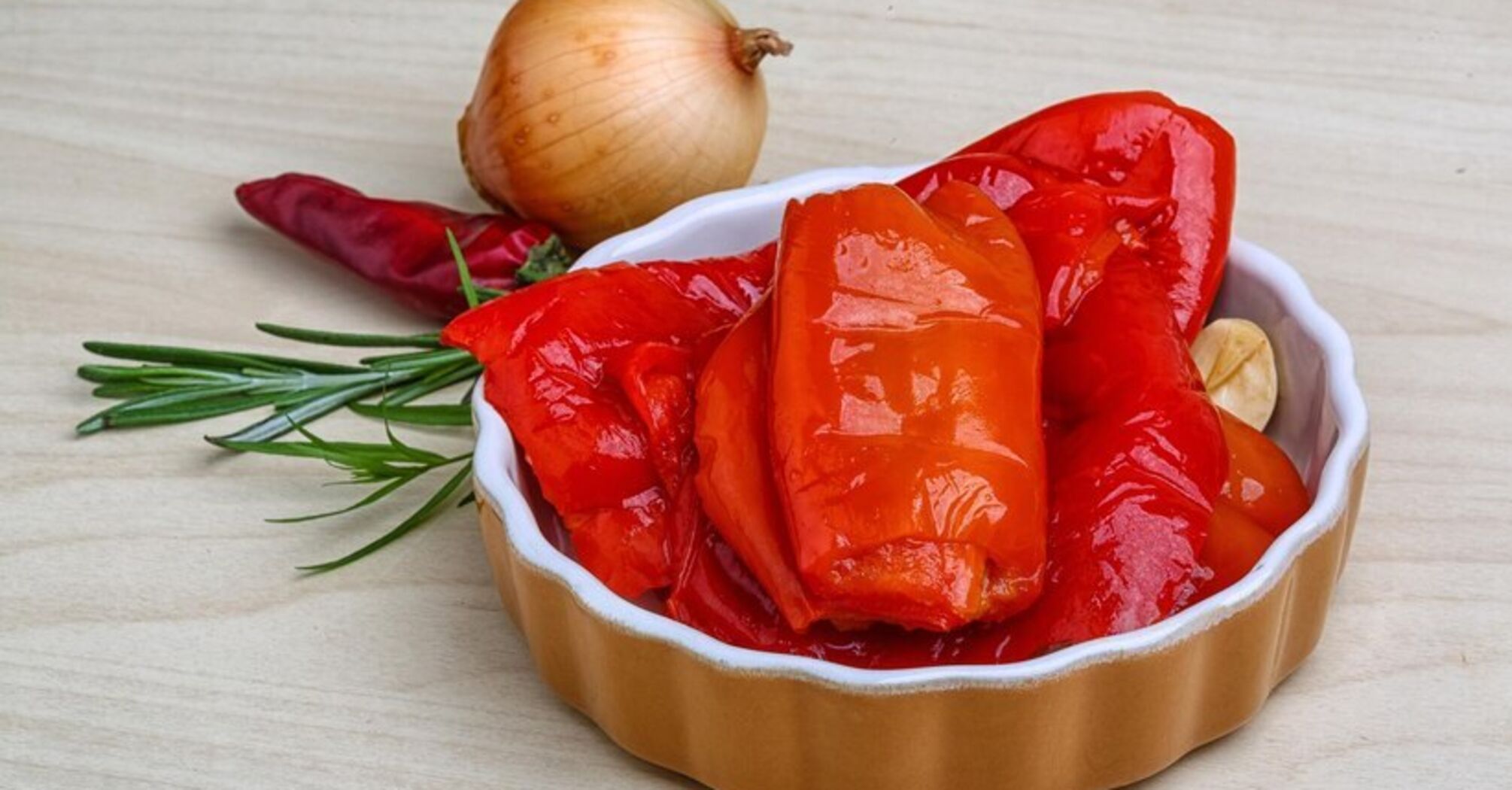 An elementary bell pepper appetizer: you can eat an hour after cooking