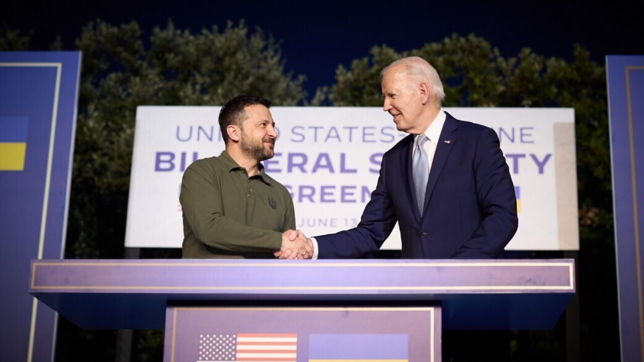 Zelenskyy and Biden. June 13, 2024