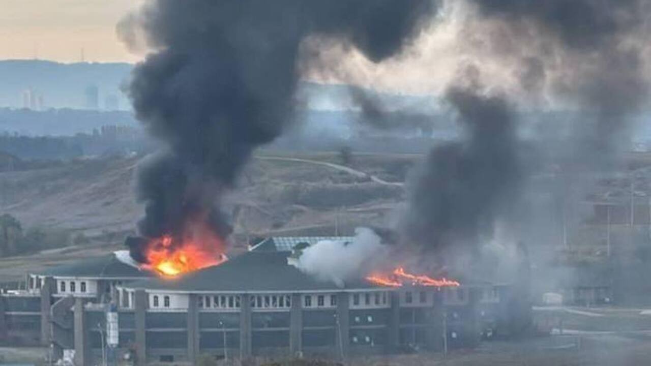 Kadyrov complained about the UAV attack on the University of Special Forces in Chechnya: a fire broke out. Photo