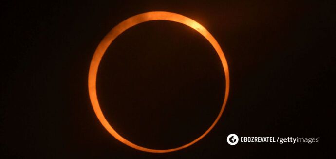 The sun turned into a ring of fire: how the solar eclipse took place on October 2. Photos and videos