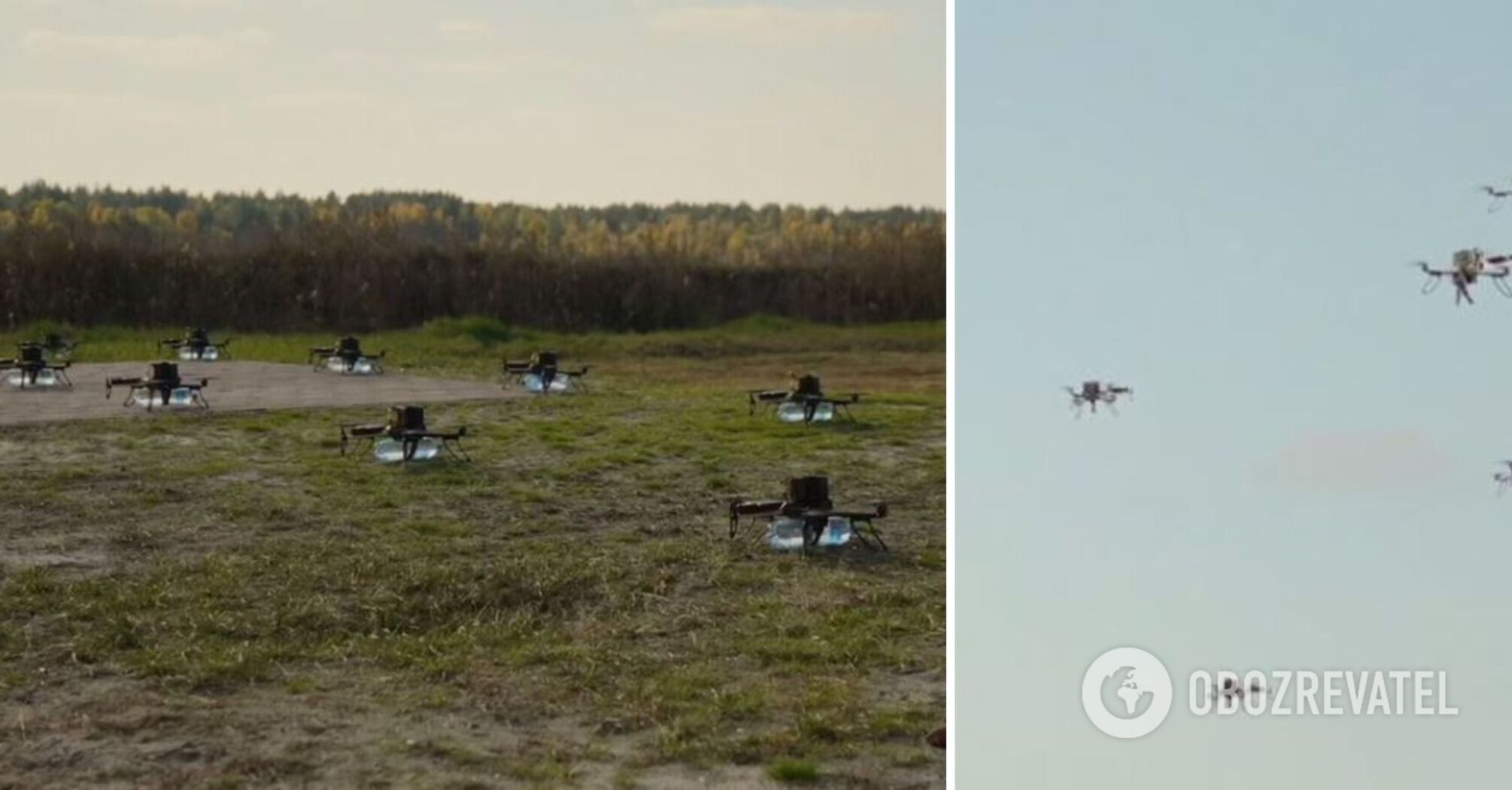 'Pracujemy nad ilością, ale jakość musi być najważniejsza': Ukraina testuje roje dronów i amunicję kierowaną. Wideo