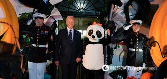 Pierwsza Dama Stanów Zjednoczonych wystąpiła w kostiumie pandy: przed Białym Domem odbyła się tradycyjna impreza z okazji Halloween. Zdjęcie