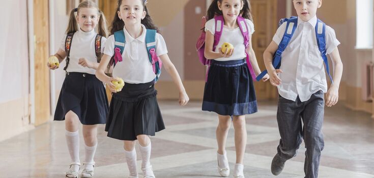 Schools in England and Wales have come up with an original way to combat truancy: children run to school with pleasure