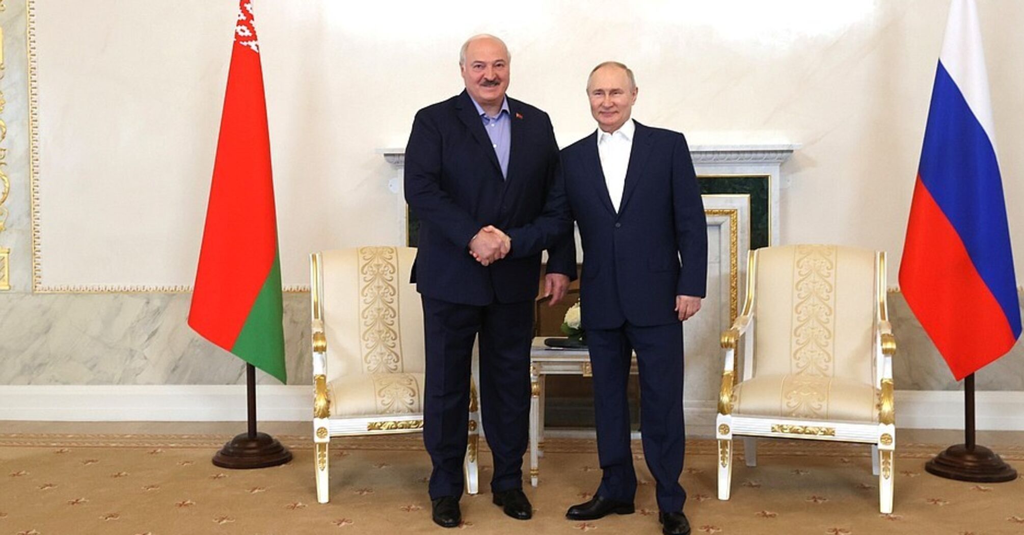 Putin and Lukashenko in the Kremlin