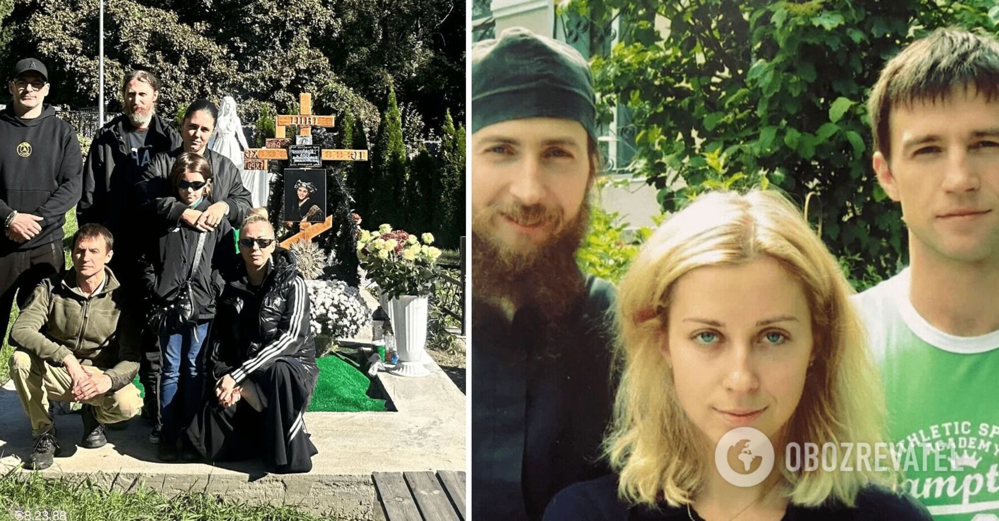 At their mother's grave: Tonia Matvienko shows rare photo with brothers who rarely appear in public