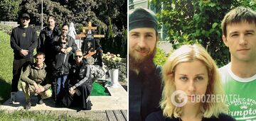 At their mother's grave: Tonia Matvienko shows rare photo with brothers who rarely appear in public