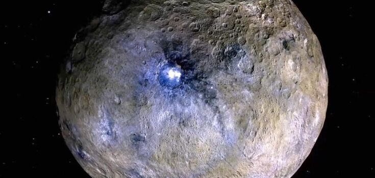 New study shows the crust of the closest dwarf planet to Earth consists of 90% water ice. Photo