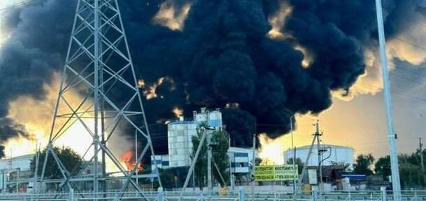 The smoke column can be seen from afar: satellite images of the burning oil depot in Feodosia appeared online