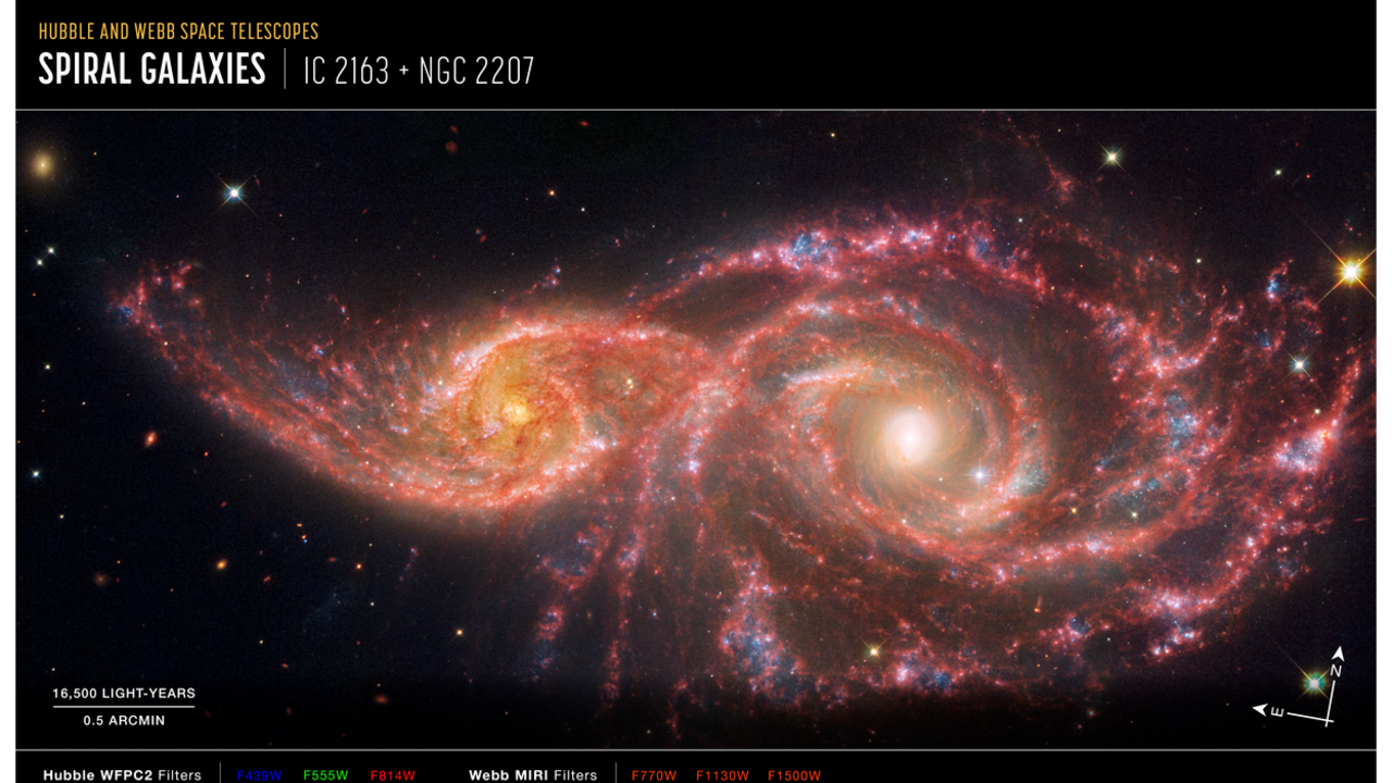 Jak oczy przesiąknięte krwią: NASA pokazuje łączenie się dwóch galaktyk. Zdjęcie i wideo