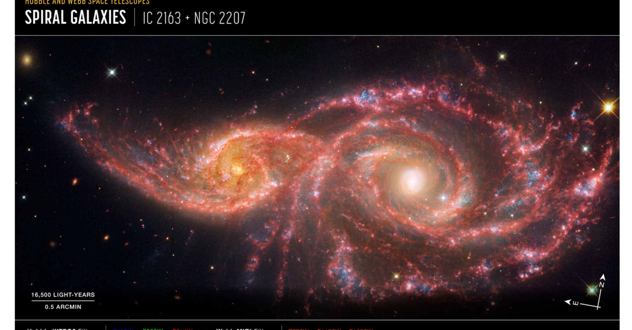 Like blood-soaked eyes: NASA shows a merging of two galaxies. Photo and video