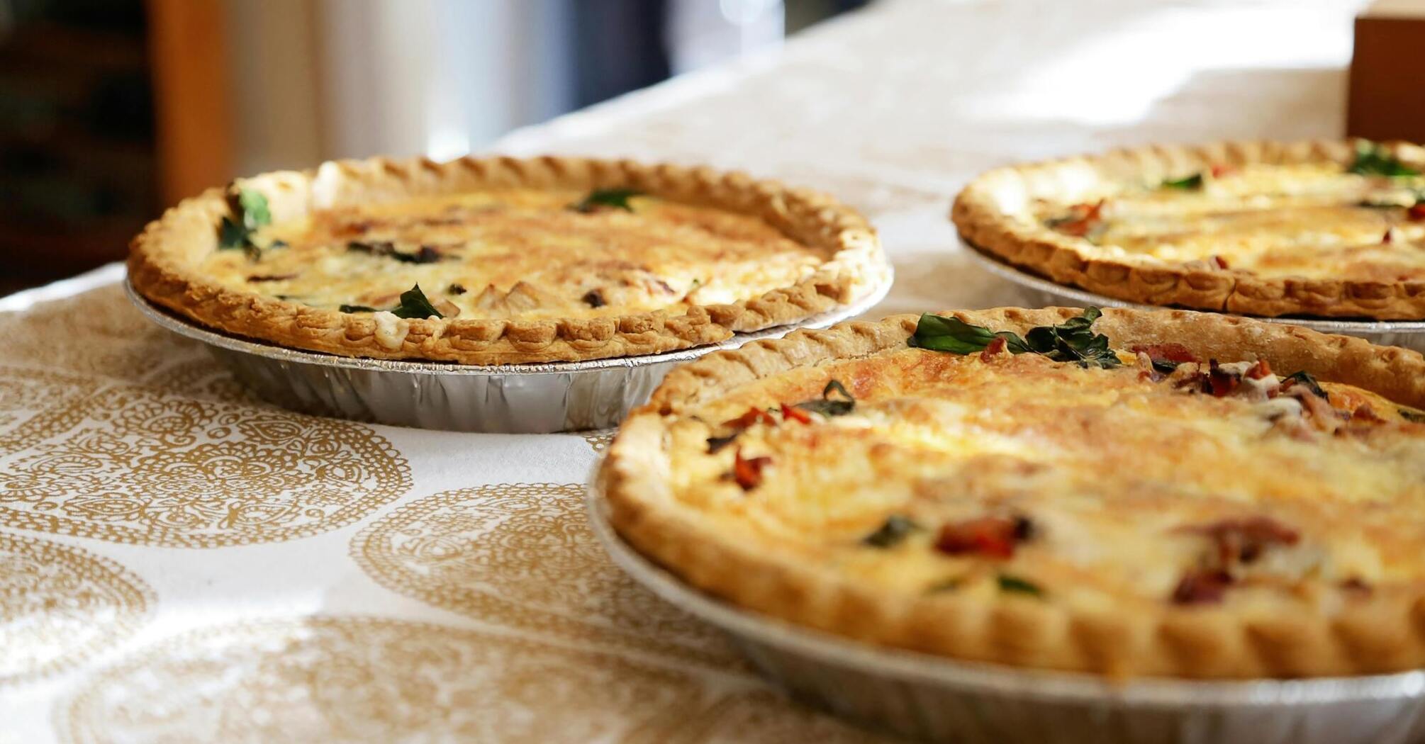 Quiche with chicken, mushrooms and Dorblu cheese: a great option for a delicious dinner