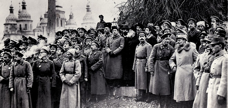 A rally in Kyiv in 1917 was shown on the Internet: photos of Petliura and Hrushevskyi