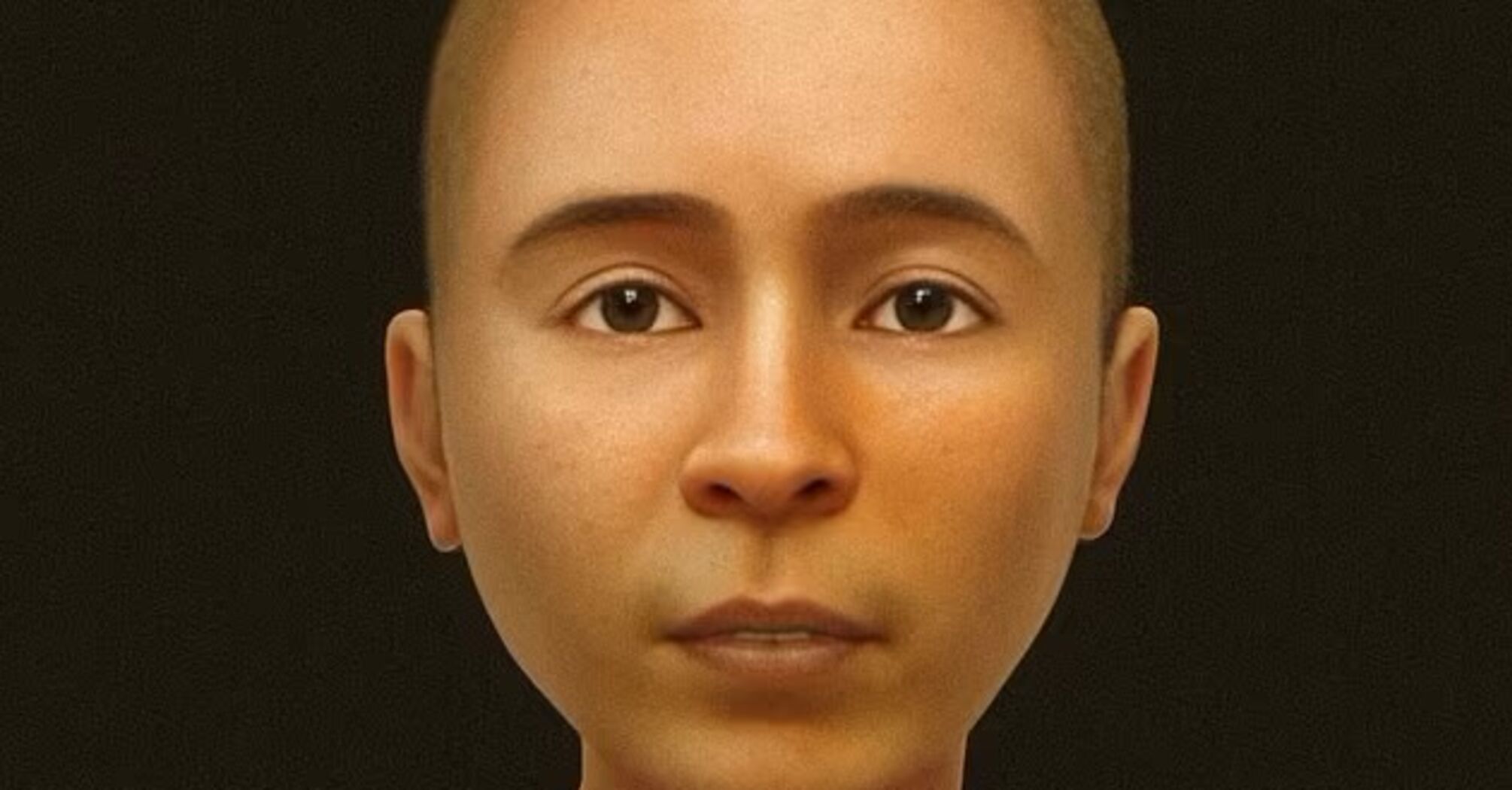 Scientists have reconstructed the face of the 'Golden Boy,' a mysterious teenage mummy buried with 49 amulets in Egypt 2000 years ago. Photo