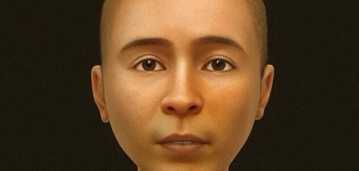 Scientists have reconstructed the face of the "Golden Boy," a mysterious teenage mummy buried with 49 amulets in Egypt 2000 years ago. Photo