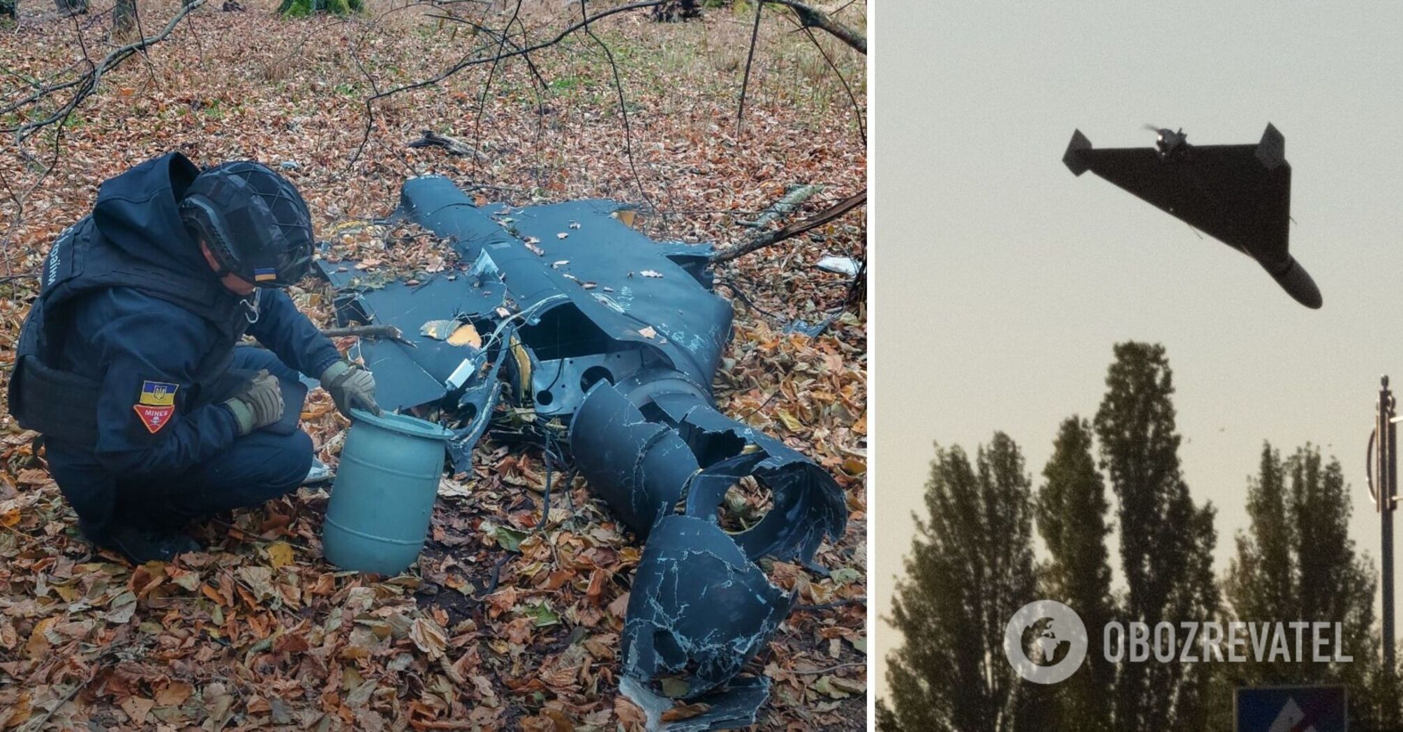 Wreckage of a Shahed with a surviving warhead found in Kyiv region. Photos and details