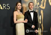 Combined two trends at once: a fashionable version of manicure from Angelina Jolie
