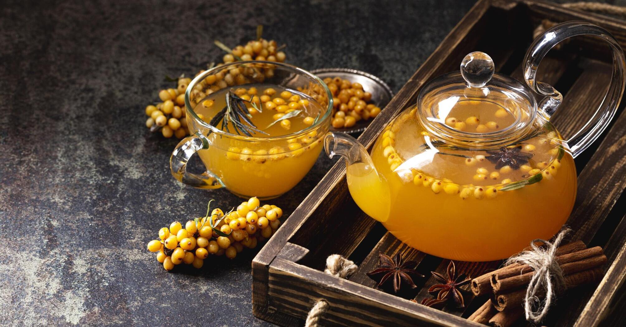 Sea buckthorn tea with orange and cinnamon: better than in a cafe