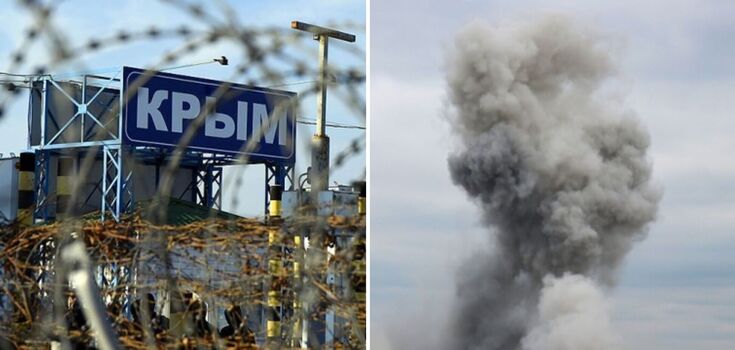 Powerful explosions were heard in Crimea: the occupiers complained of a "ballistic" strike, people noticed "bright flashes" in the sky