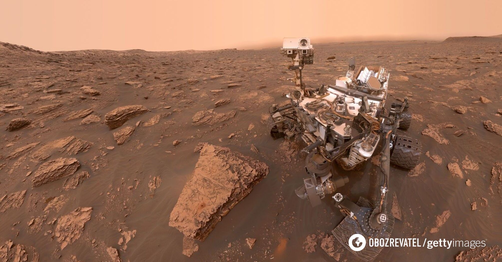 The Curiosity rover has made a 360-degree view of the Red Planet and found strange rocks. Photos and videos