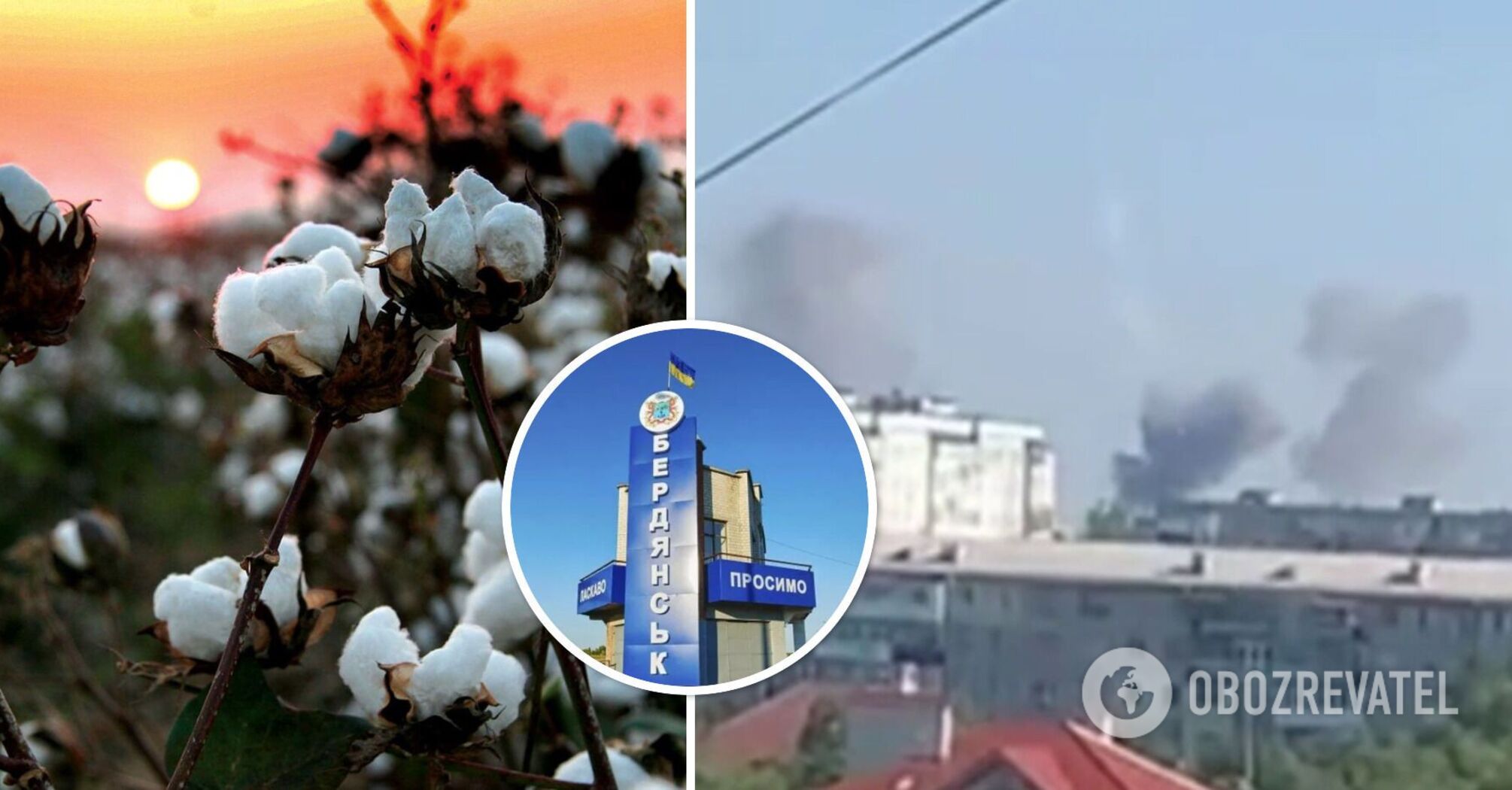 Eksplozja i pożar w rejonie portu w okupowanym Berdiańsku
