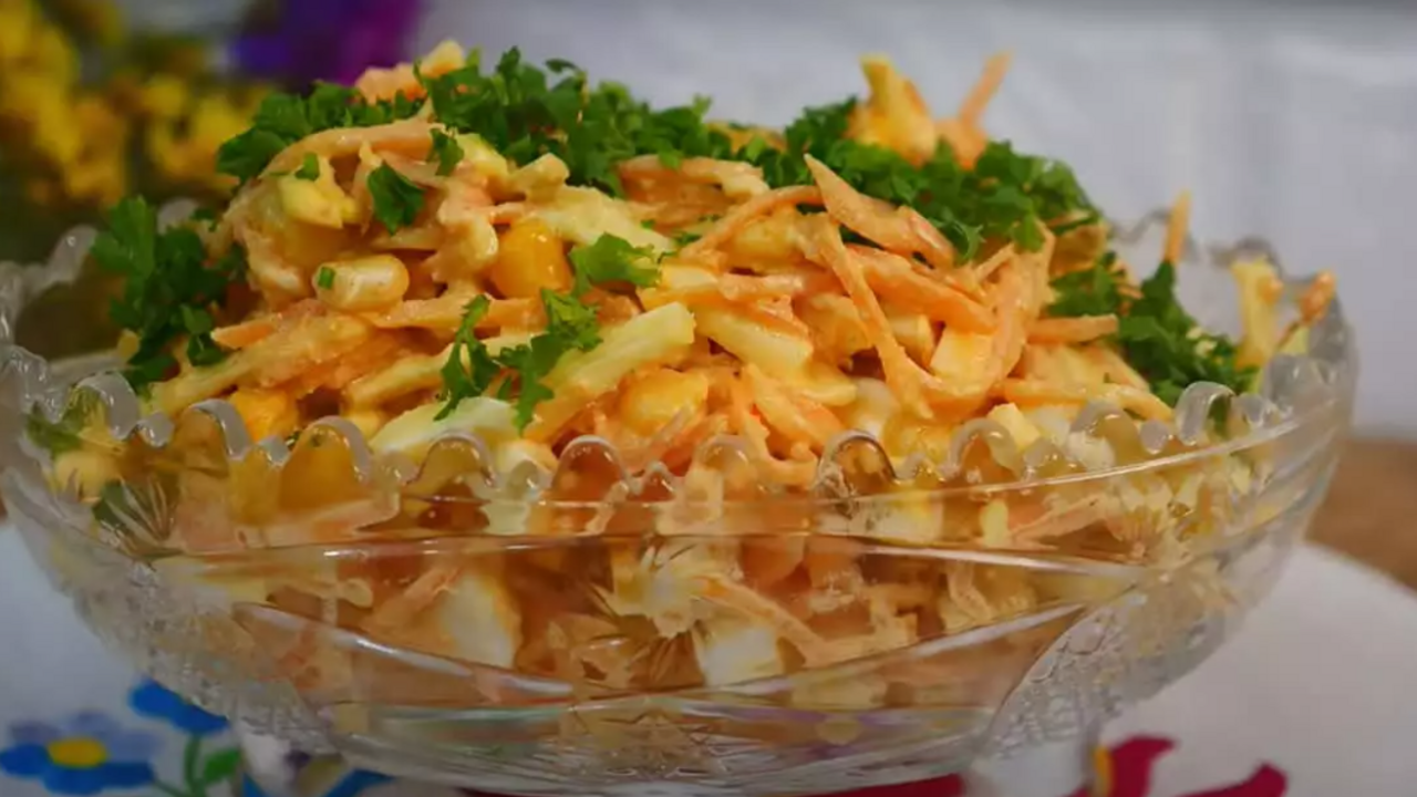 Как приготовить вкусный и полезный салат без мяса за 5 минут