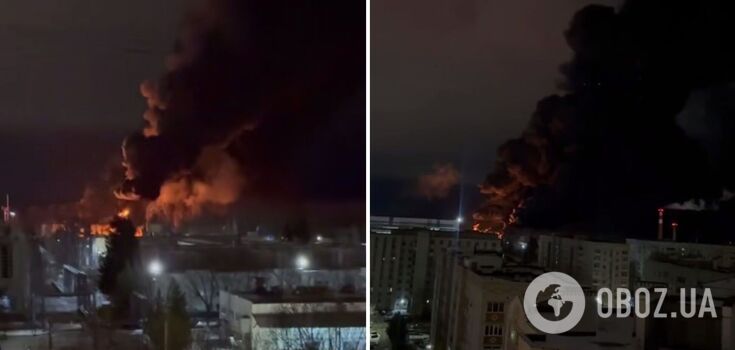 A massive fire broke out at an oil depot in Kaluga, and loud explosions in Kursk: Russian authorities complain of attacks. Photos and video