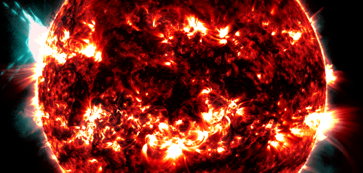 An M-class flare occurred on the Sun, which can jam GPS and satellite communications. Photo