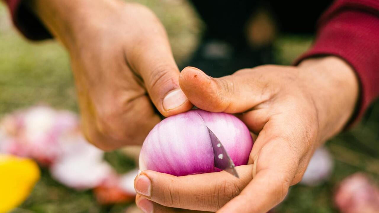 A simple onion slicing technique that will save you from tears: you will never cry