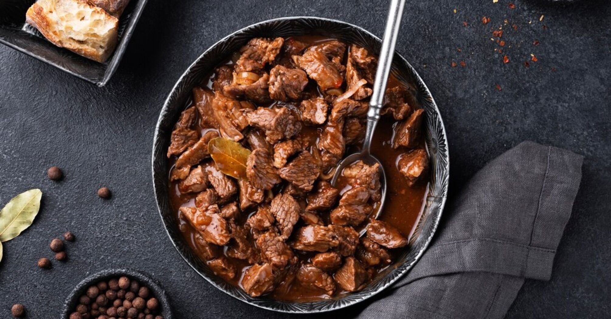 Juicy torn beef for lunch: meat that will suit any side dish