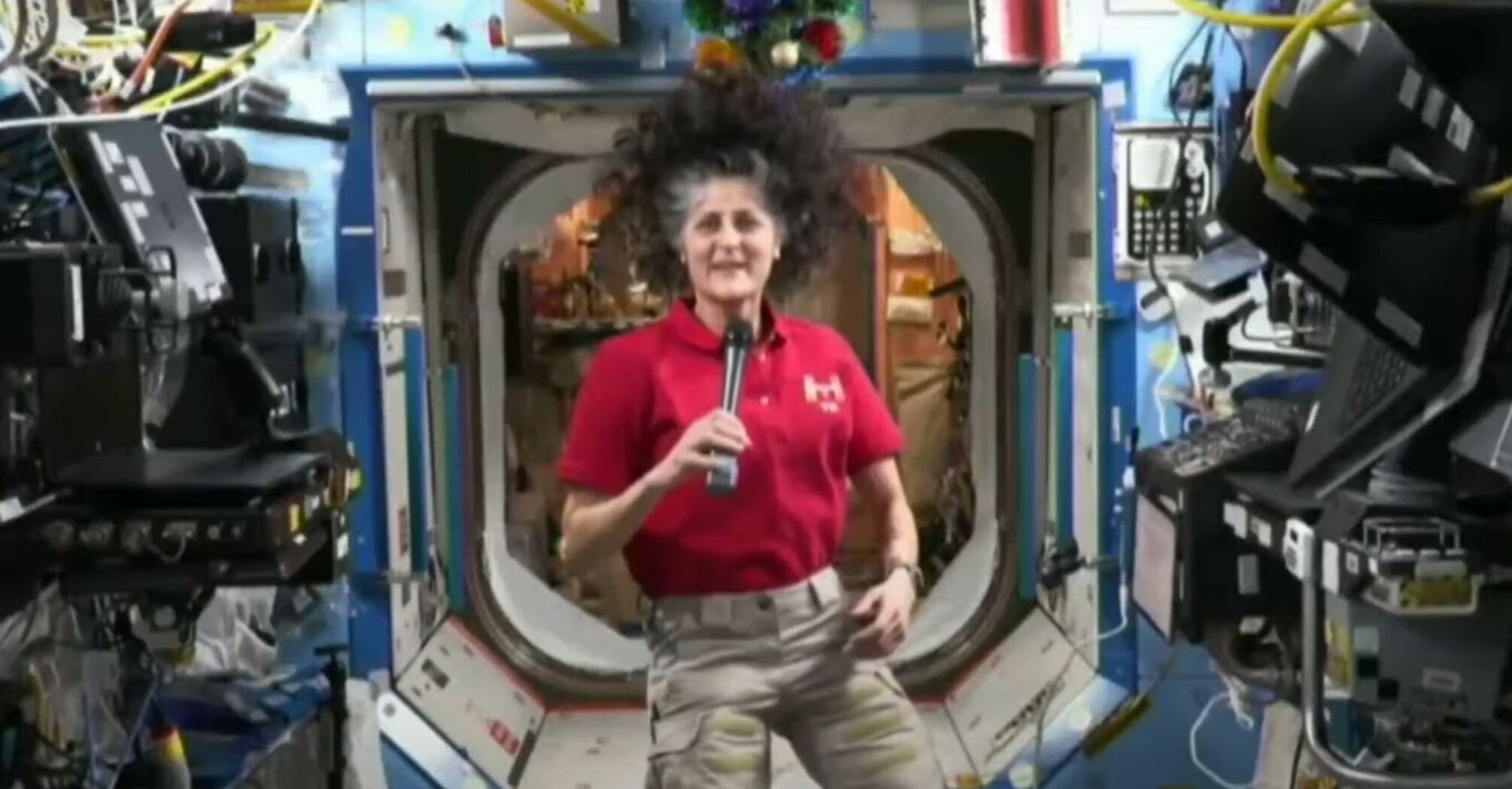 NASA astronaut who scared doctors with her emaciated appearance gave a new interview from space and bragged about food