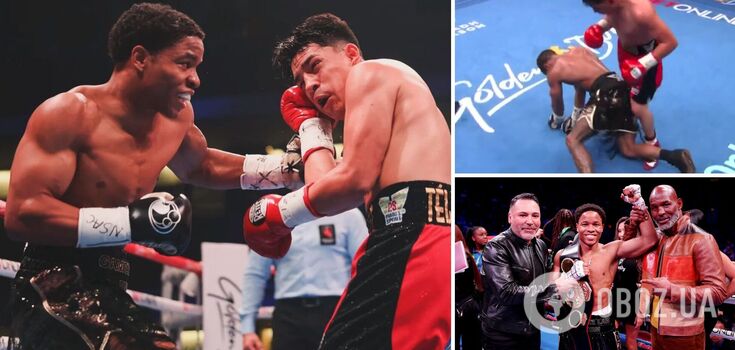 The undefeated boxer got up from the knockdown and won the fight. Video