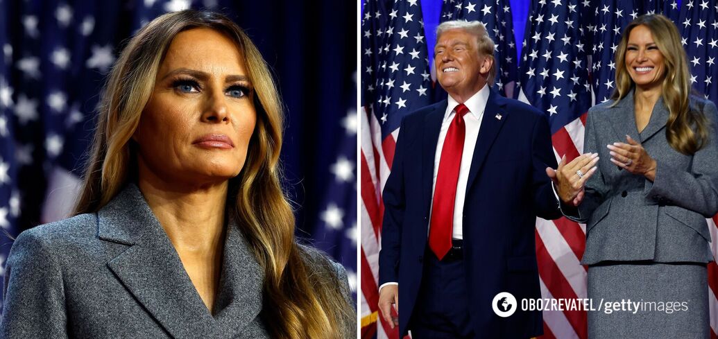 In a gray suit with tears in her eyes: what Melania Trump looked like on the day of the US presidential election. Photo