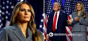 W szarym garniturze ze łzami w oczach: jak wyglądała Melania Trump w dniu wyborów prezydenckich w USA. Zdjęcie