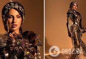 "If Ukraine were a woman, it would look like this." Alina Ponomarenko showed the national costume for Miss Universe 2024. Photo