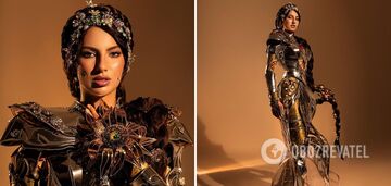 "If Ukraine were a woman, it would look like this." Alina Ponomarenko showed the national costume for Miss Universe 2024. Photo