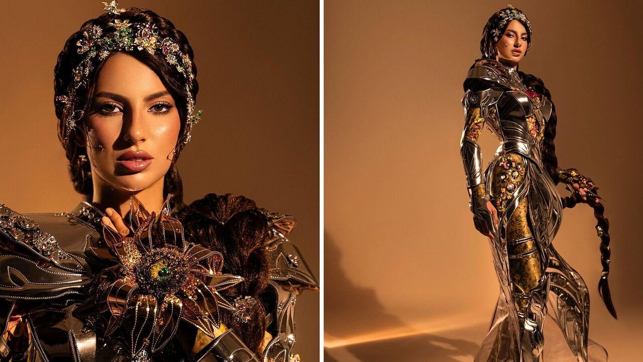 "If Ukraine were a woman, it would look like this." Alina Ponomarenko showed the national costume for Miss Universe 2024. Photo
