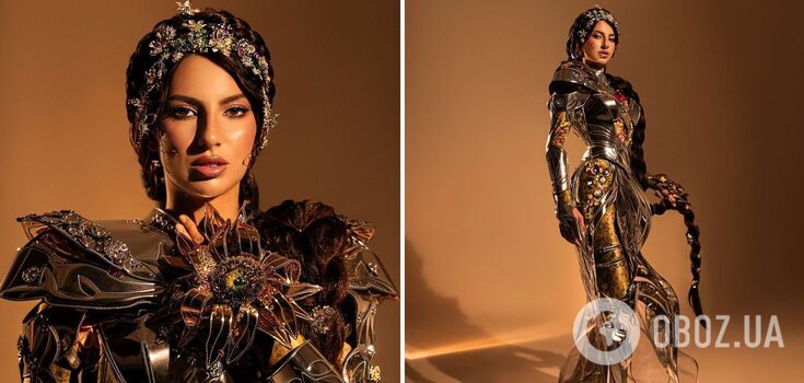 "If Ukraine were a woman, it would look like this." Alina Ponomarenko showed the national costume for Miss Universe 2024. Photo