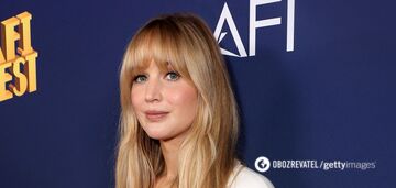 Jennifer Lawrence przywróciła stylową grzywkę, która sprawi, że włosy będą wyglądać na obszerne. Zdjęcie