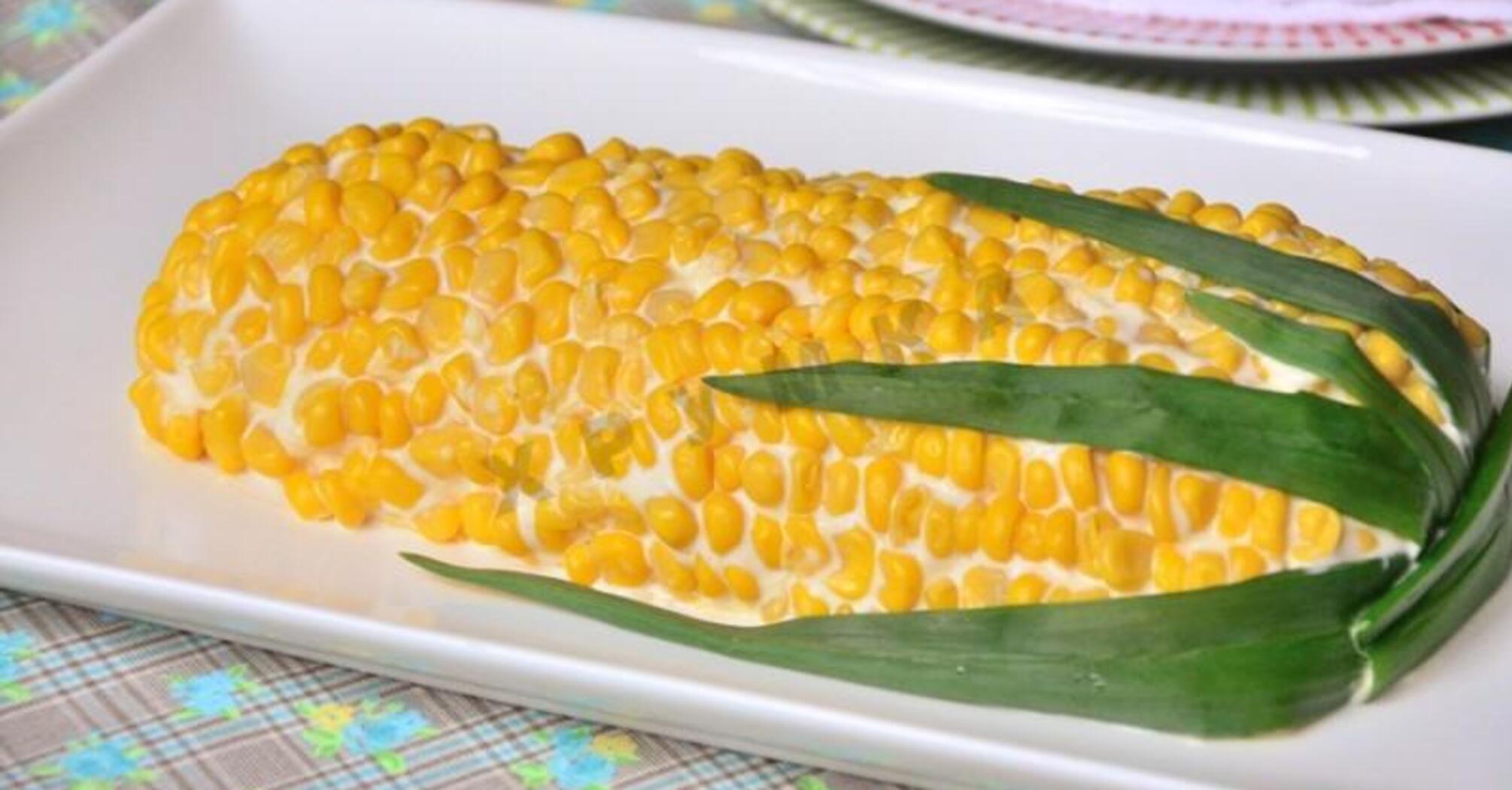 Corn-shaped salad: how to prepare a dish that will become the star of the Christmas table